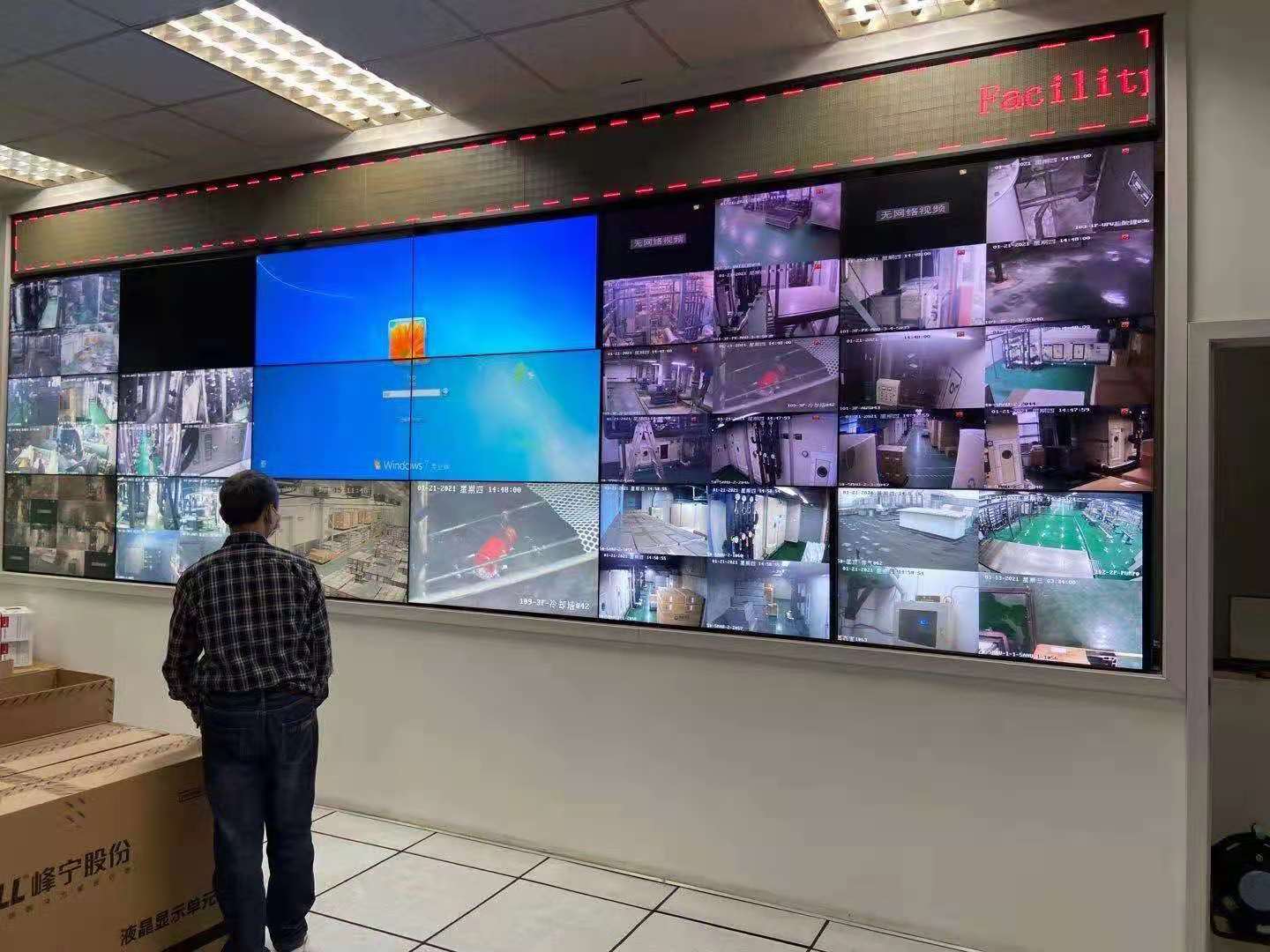 外资企业监控大屏