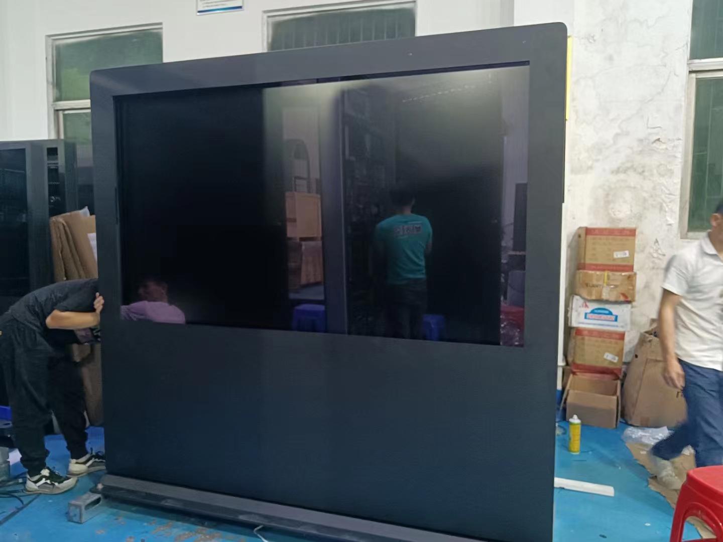 户外触摸屏广告机云客多-某看守所案例