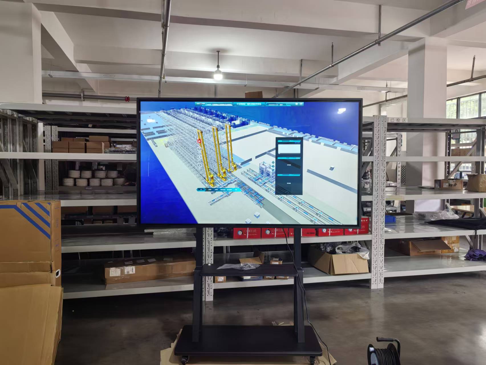 生产车间显示屏-工厂电子显示屏-工厂车间LED显示屏-工业级触摸一体机-车间触摸一体机-车间工位触摸一体机-MES系统工业触摸一体机-数字孪生系统工业级触摸一体机